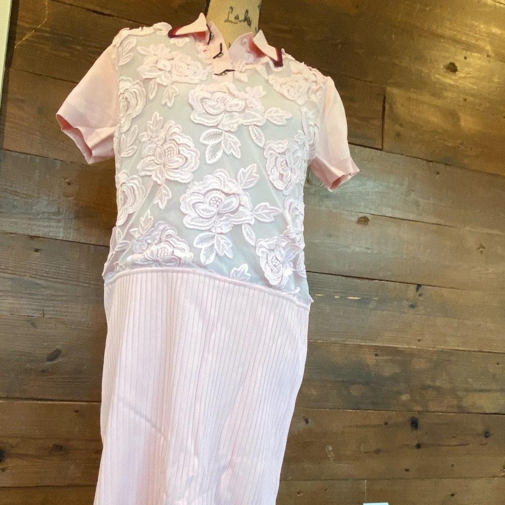 COACH Rose lace Pink Sweater Dress
